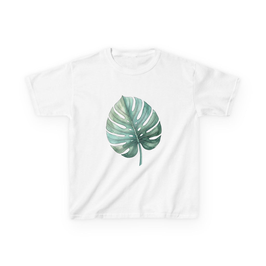 Monstera Leaf Tropical Hawaiian Botanical Kids T-Shirt