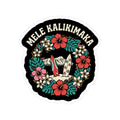 Mele Wreath Hawaiian Christmas Sticker