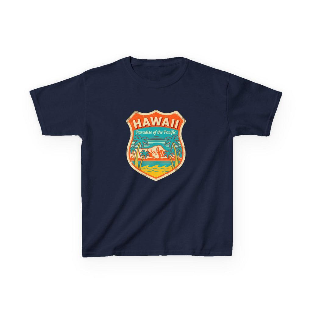 Hawaii Paradise of the Pacific Vintage Travel Kids T-Shirt