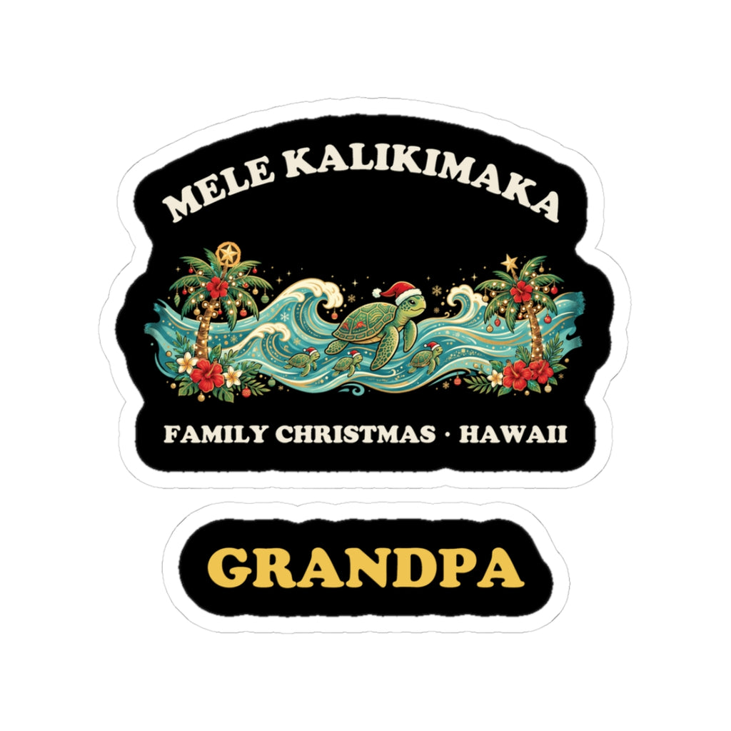 Mele Kalikimaka Family Christmas Grandpa Sticker