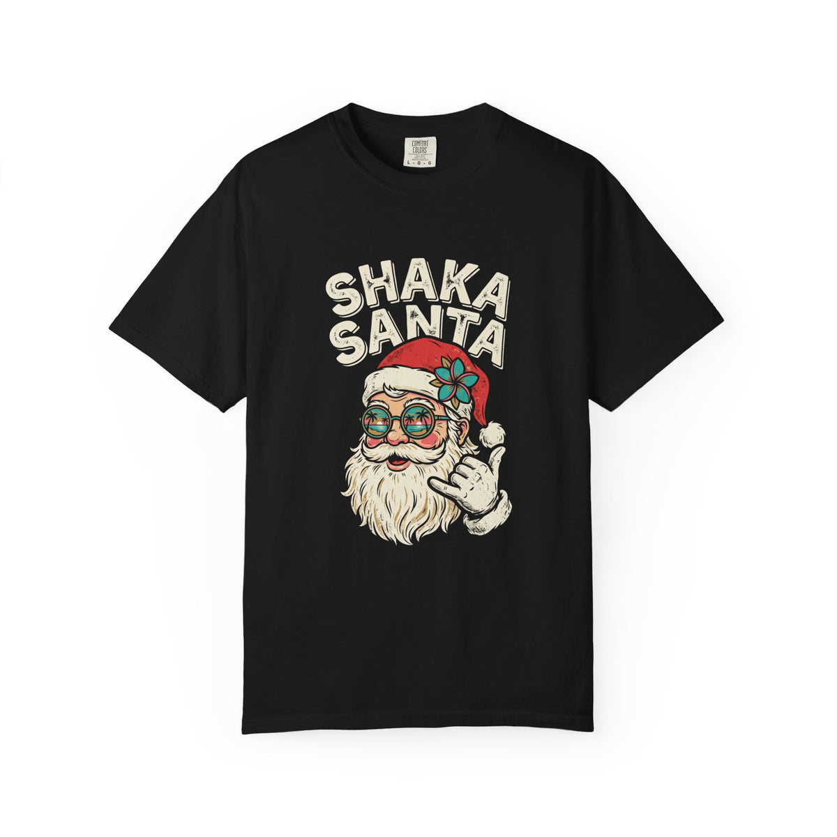 Shaka Santa Hawaiian Christmas T-Shirt
