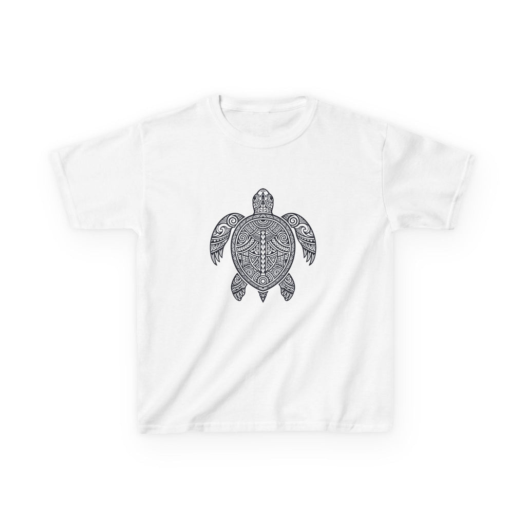 Polynesian Tribal Sea Turtle Honu Hawaiian Graphic Kids T-Shirt