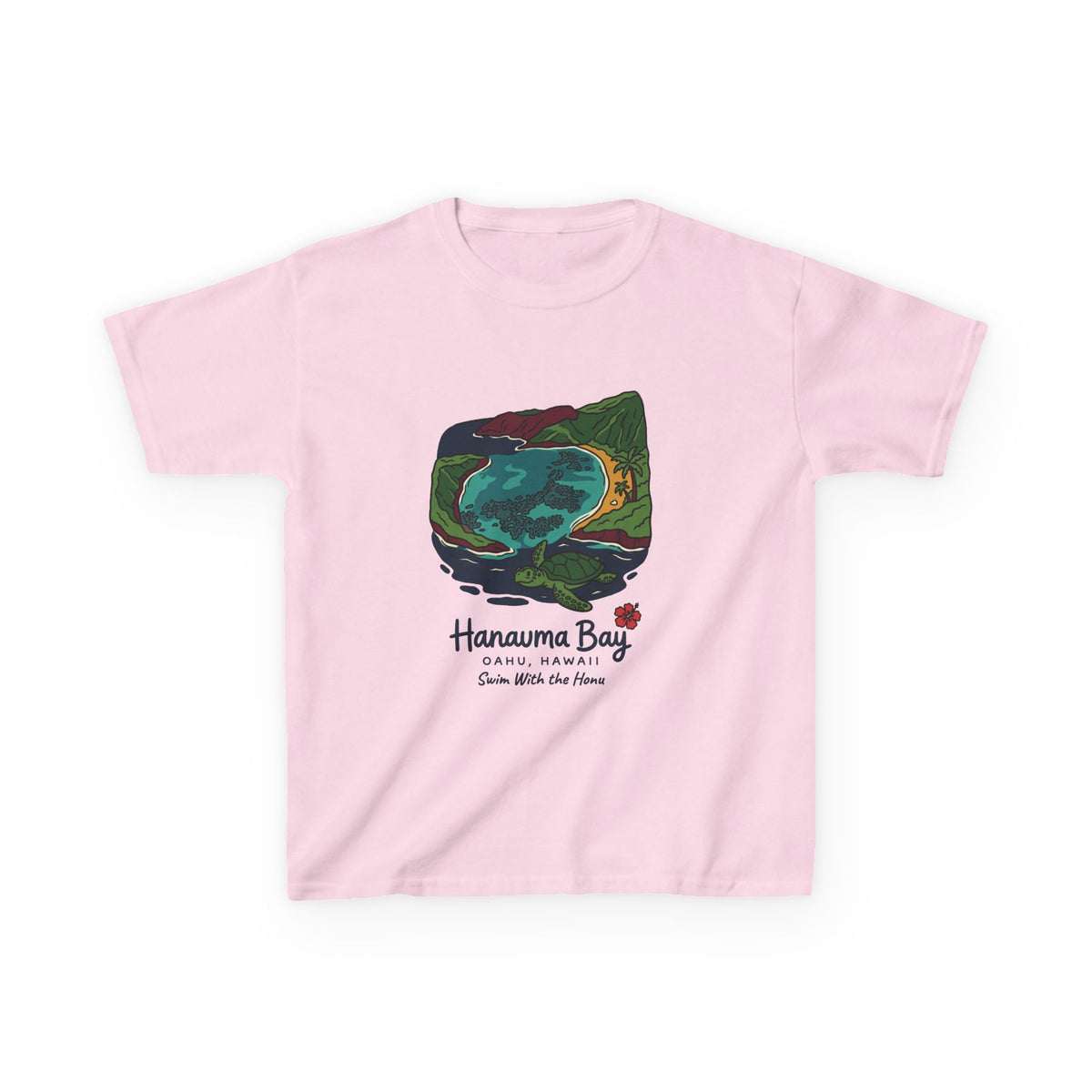 Hanauma Bay Oahu Hawaii Vintage Travel Graphic Kids T-Shirt