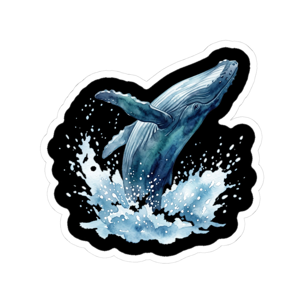 Humpback Whale Watercolor Sticker