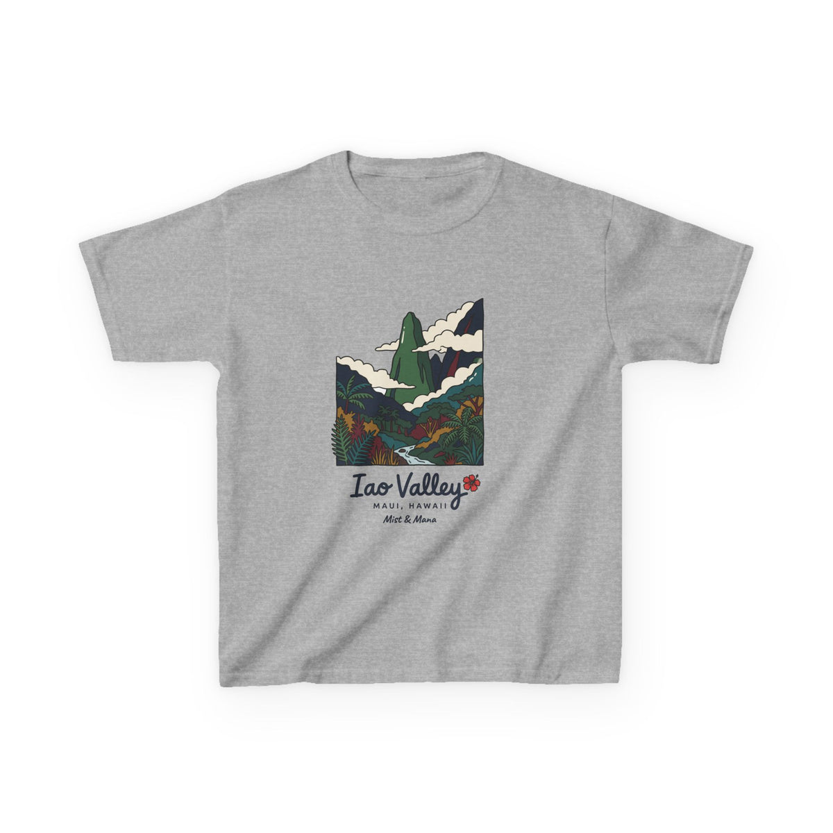 Iao Valley Maui Hawaii Vintage Travel Graphic Kids T-Shirt