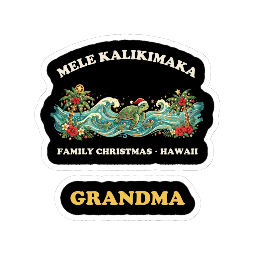 Mele Kalikimaka Family Christmas Grandma Sticker
