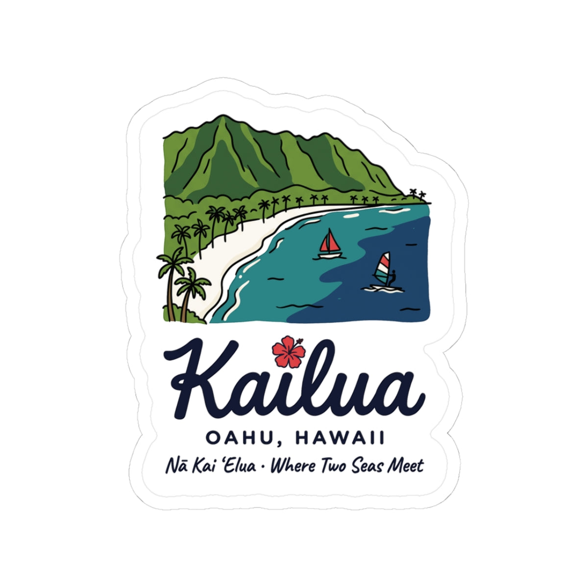 Kailua Hawaii Sticker