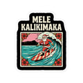 Mele Surf Hawaiian Christmas Sticker