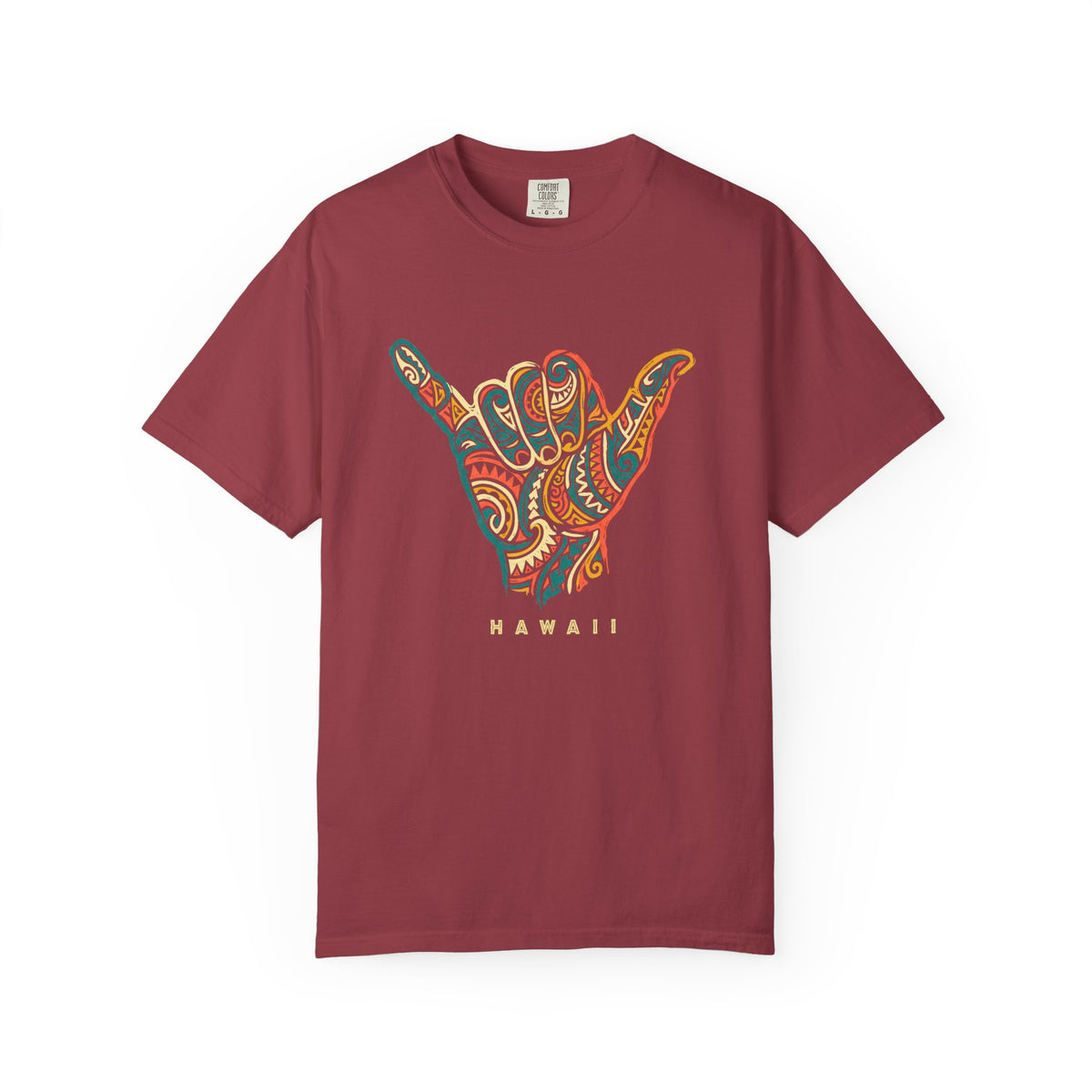 Shaka Hand Hawaiian Tribal Aloha Graphic T-Shirt