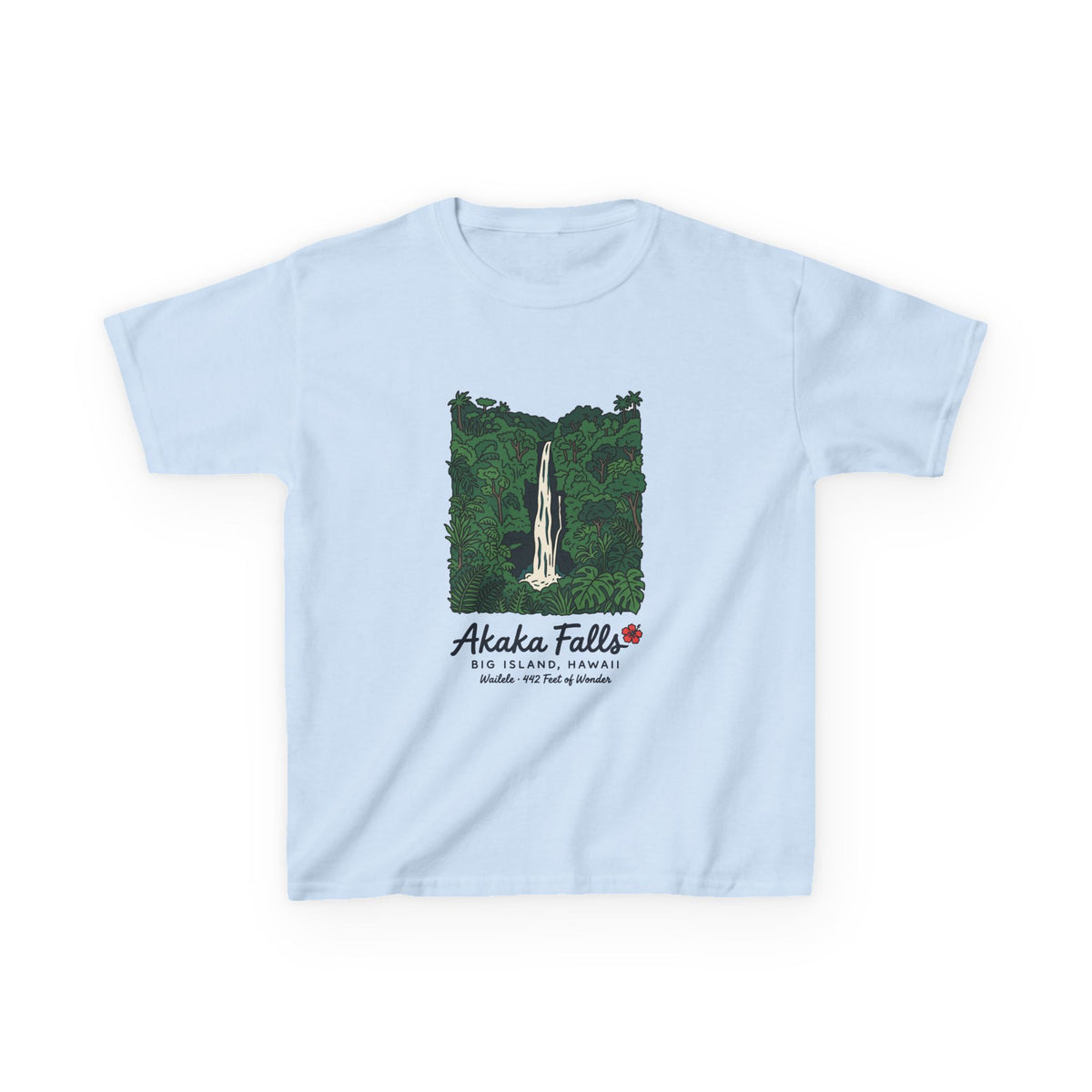 Akaka Falls Big Island Hawaii Vintage Travel Graphic Kids T-Shirt