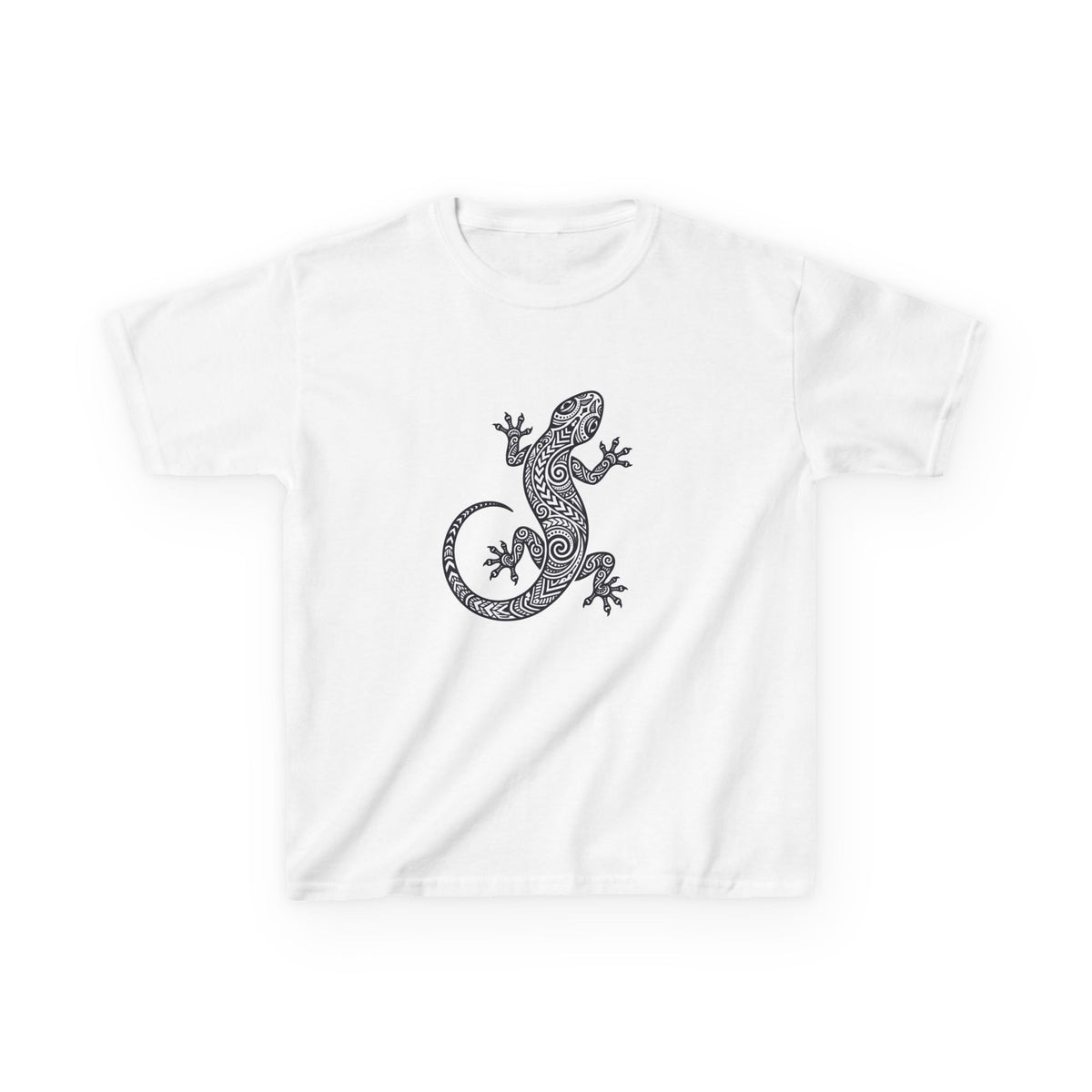 Tribal Gecko Polynesian Hawaiian Graphic Kids T-Shirt
