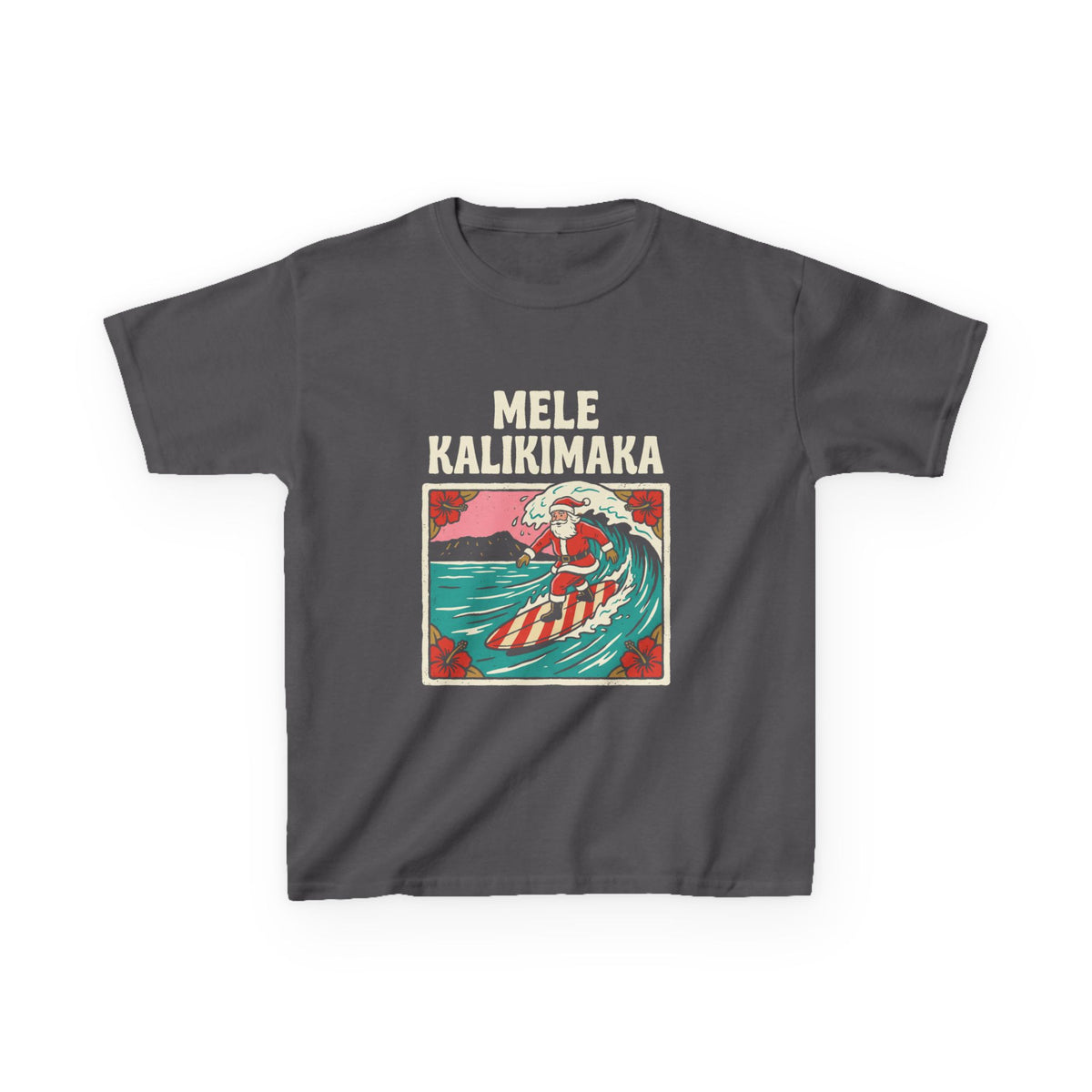 Mele Surf Hawaiian Christmas Kids T-Shirt