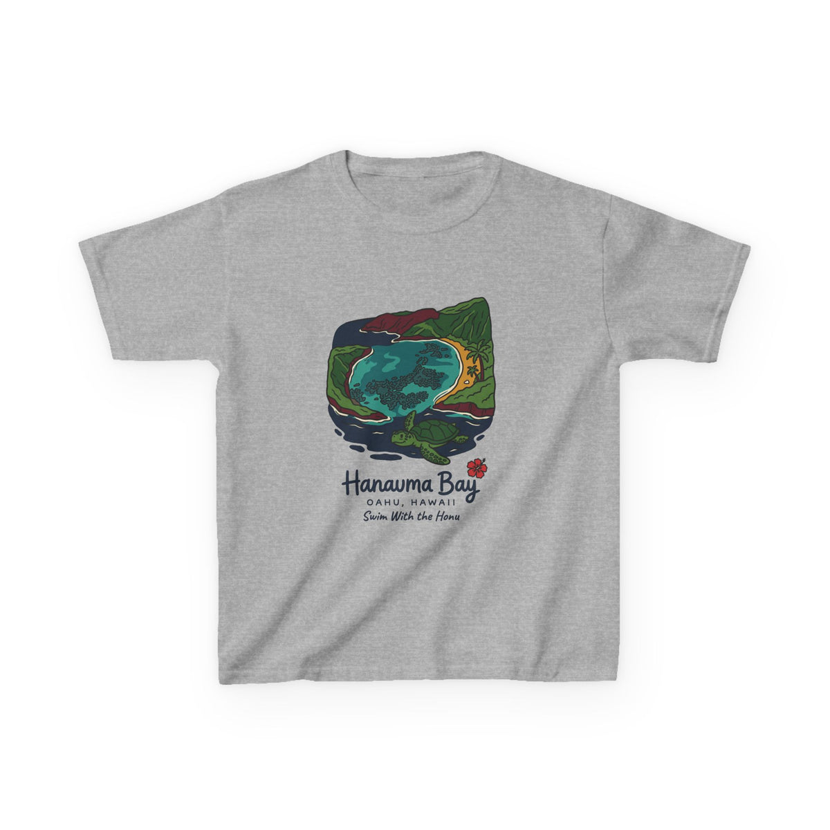 Hanauma Bay Oahu Hawaii Vintage Travel Graphic Kids T-Shirt