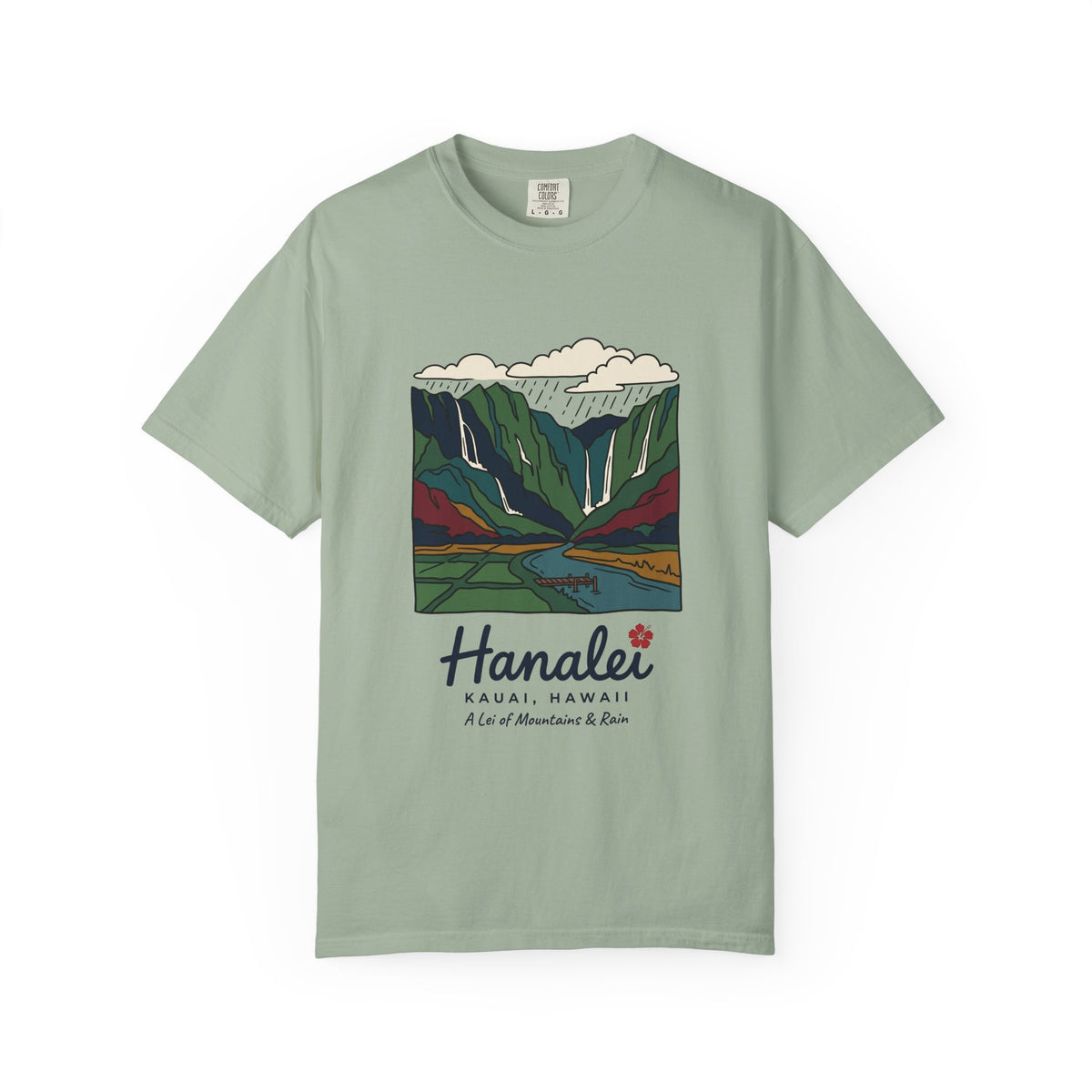 Hanalei Bay Kauai Hawaii Vintage Travel Graphic T-Shirt