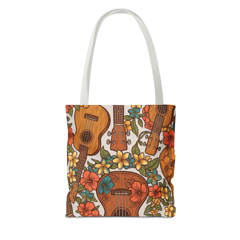 Ukulele & Lei Hawaiian All-Over Tote Bag