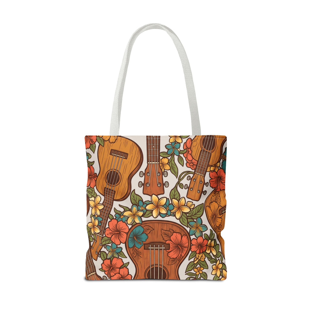Ukulele & Lei Hawaiian All-Over Tote Bag