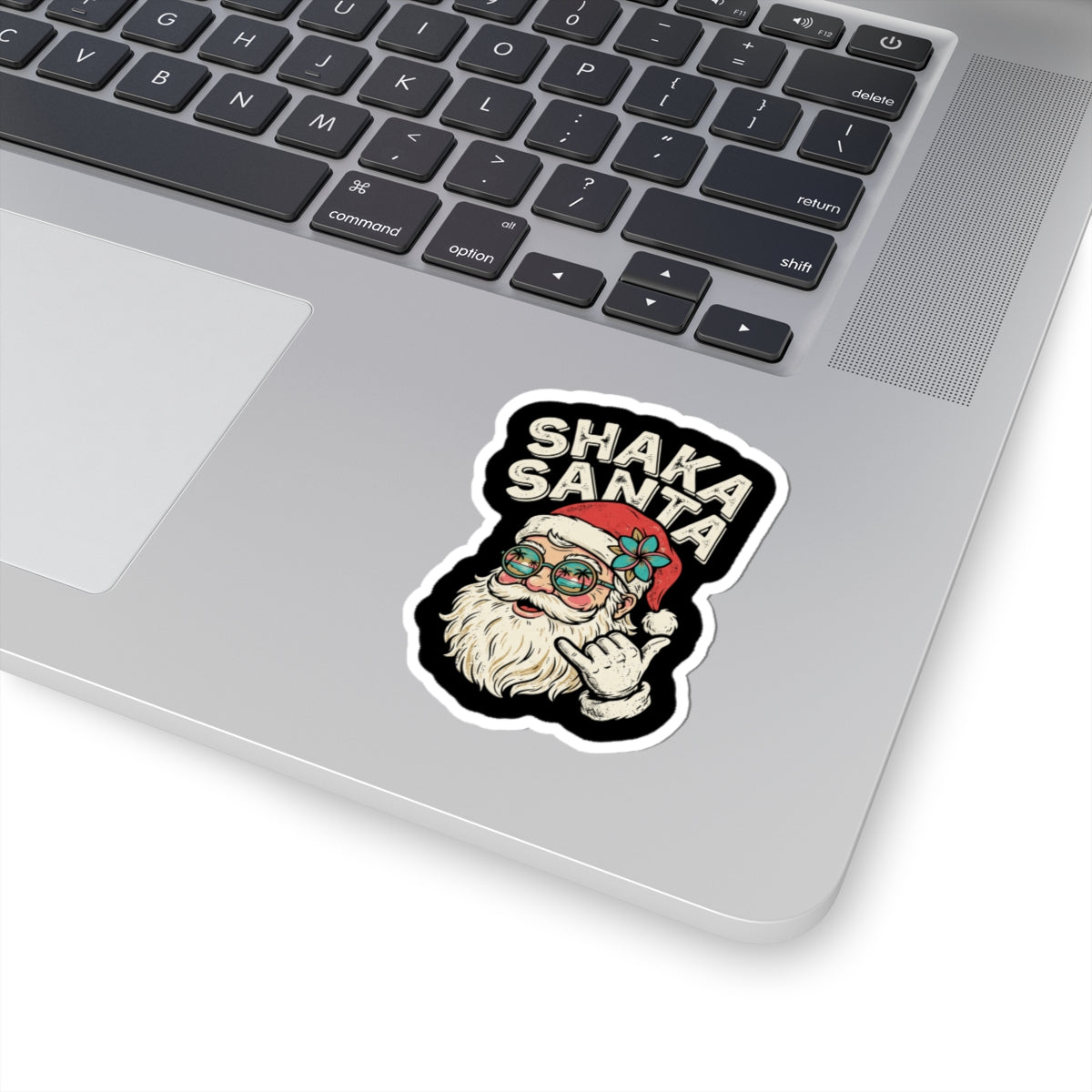 Shaka Santa Hawaiian Christmas Sticker