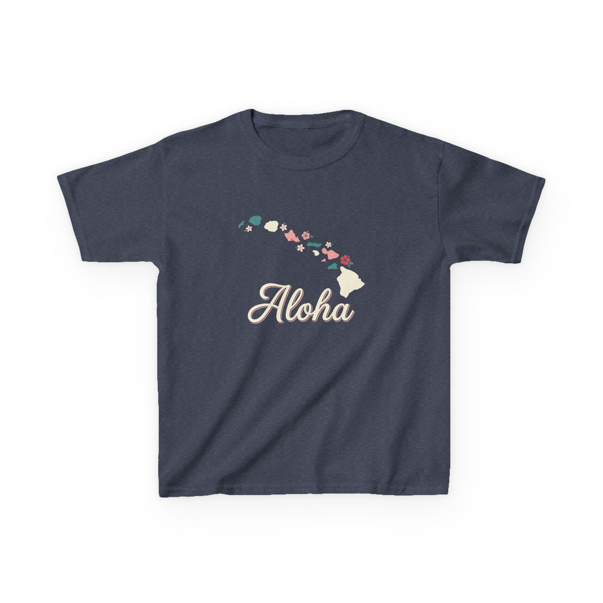 Hawaii Aloha Islands Minimalist Map Kids T-Shirt