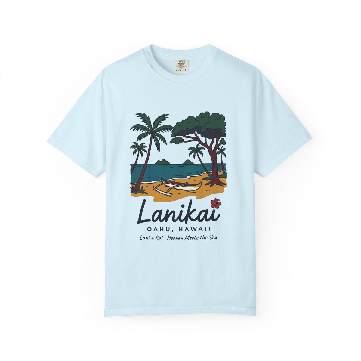 Lanikai Beach Oahu Hawaii Vintage Travel Graphic T-Shirt
