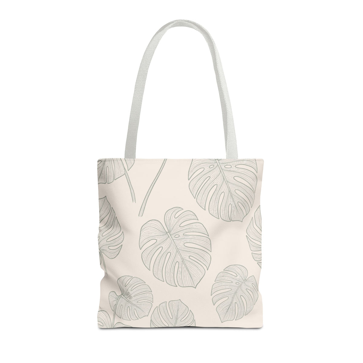 Monstera Linework Hawaiian All-Over Tote Bag