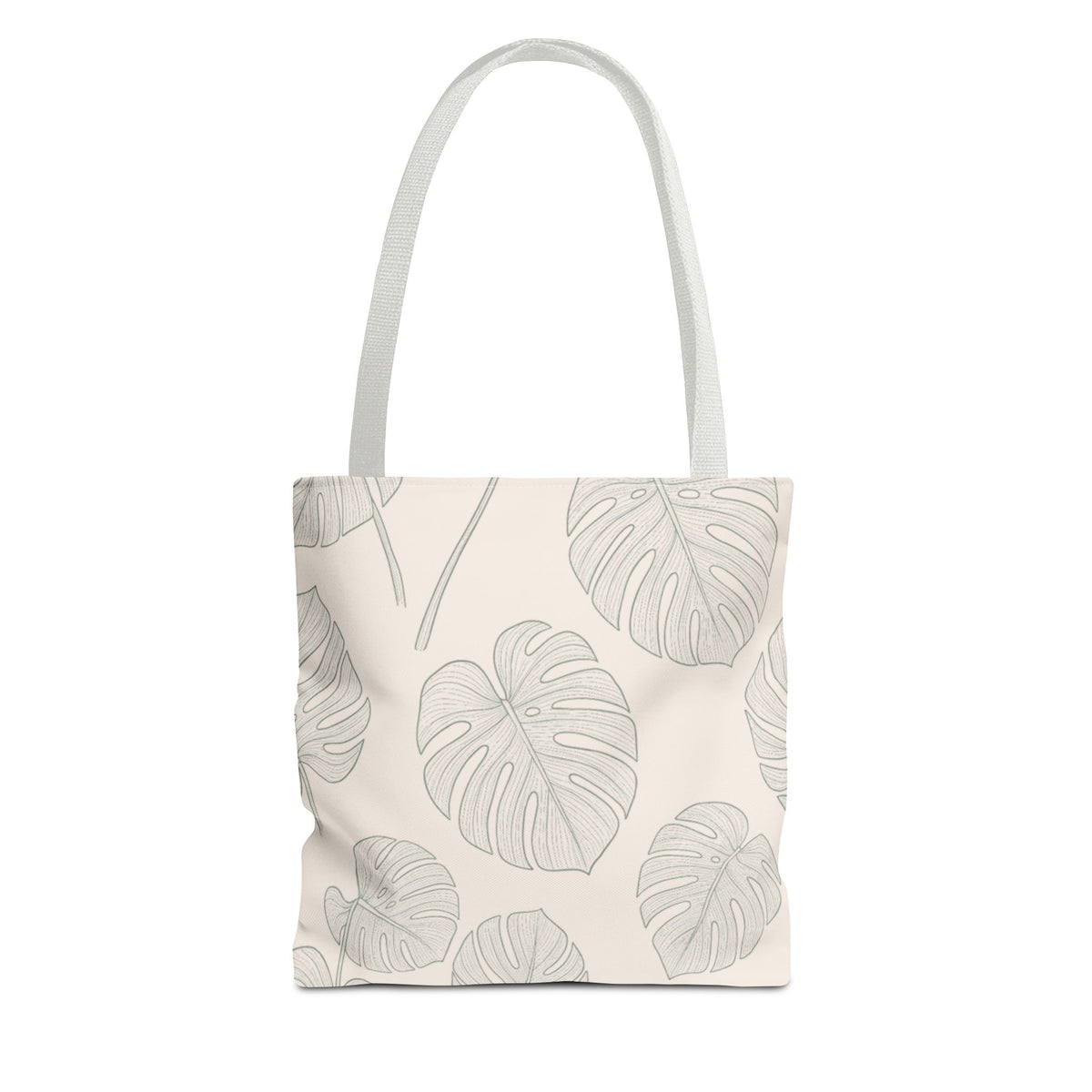 Monstera Linework Hawaiian All-Over Tote Bag