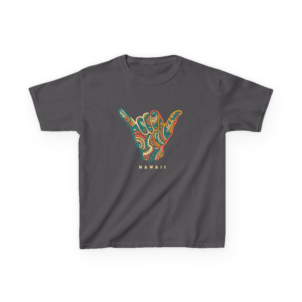 Shaka Hand Hawaiian Tribal Aloha Graphic Kids T-Shirt