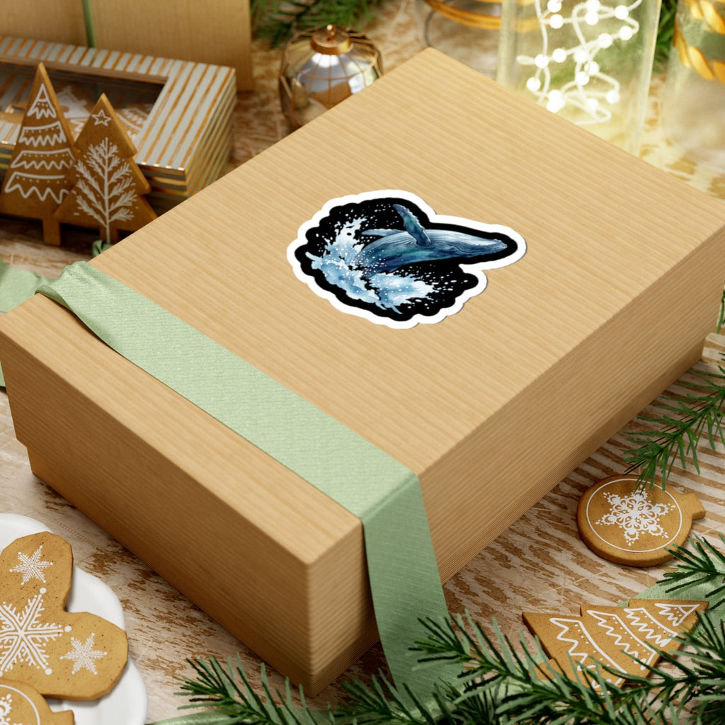 Humpback Whale Watercolor Sticker