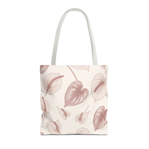 Anthurium Hearts Hawaiian All-Over Tote Bag