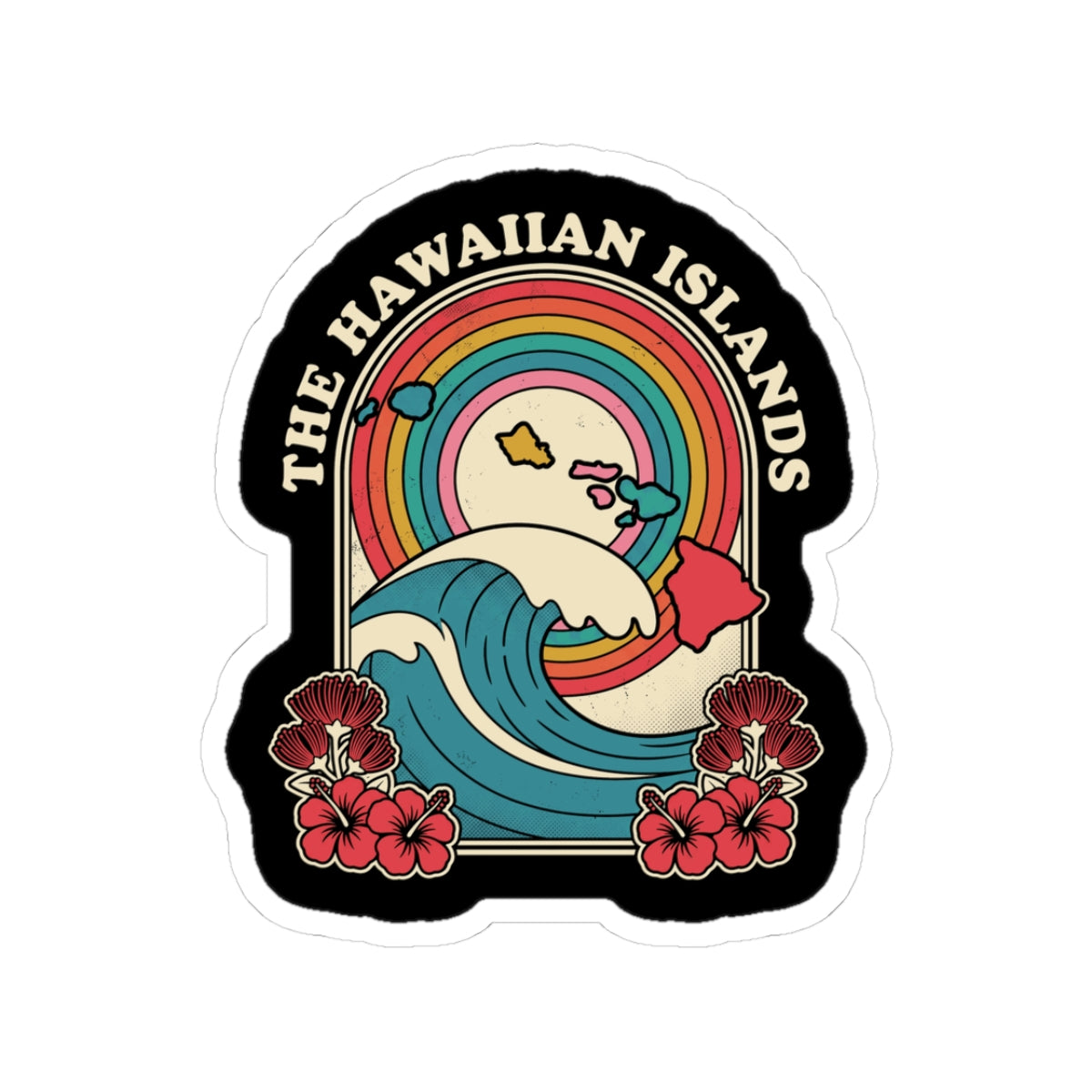The Hawaiian Islands Travel Sticker