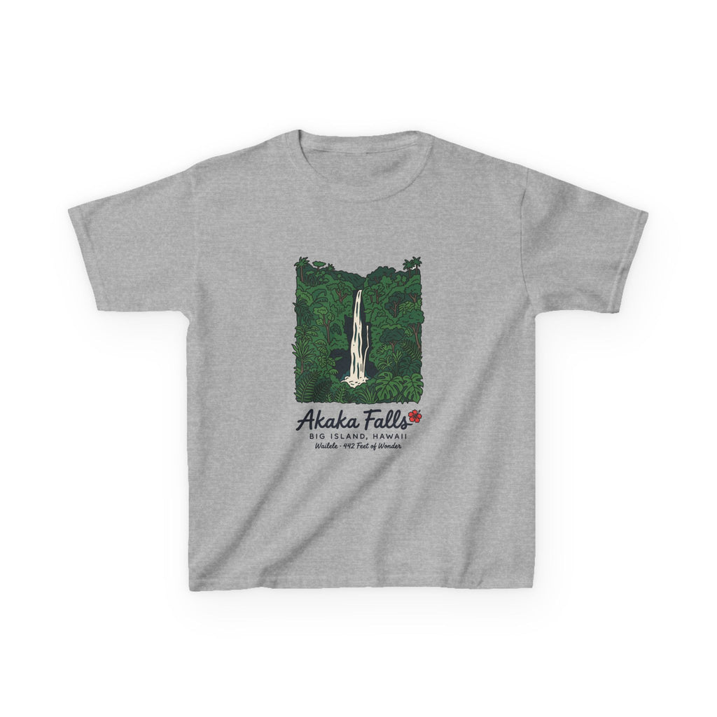 Akaka Falls Big Island Hawaii Vintage Travel Graphic Kids T-Shirt