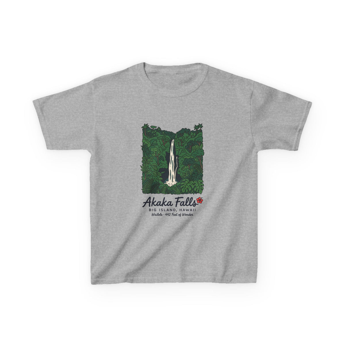 Akaka Falls Big Island Hawaii Vintage Travel Graphic Kids T-Shirt