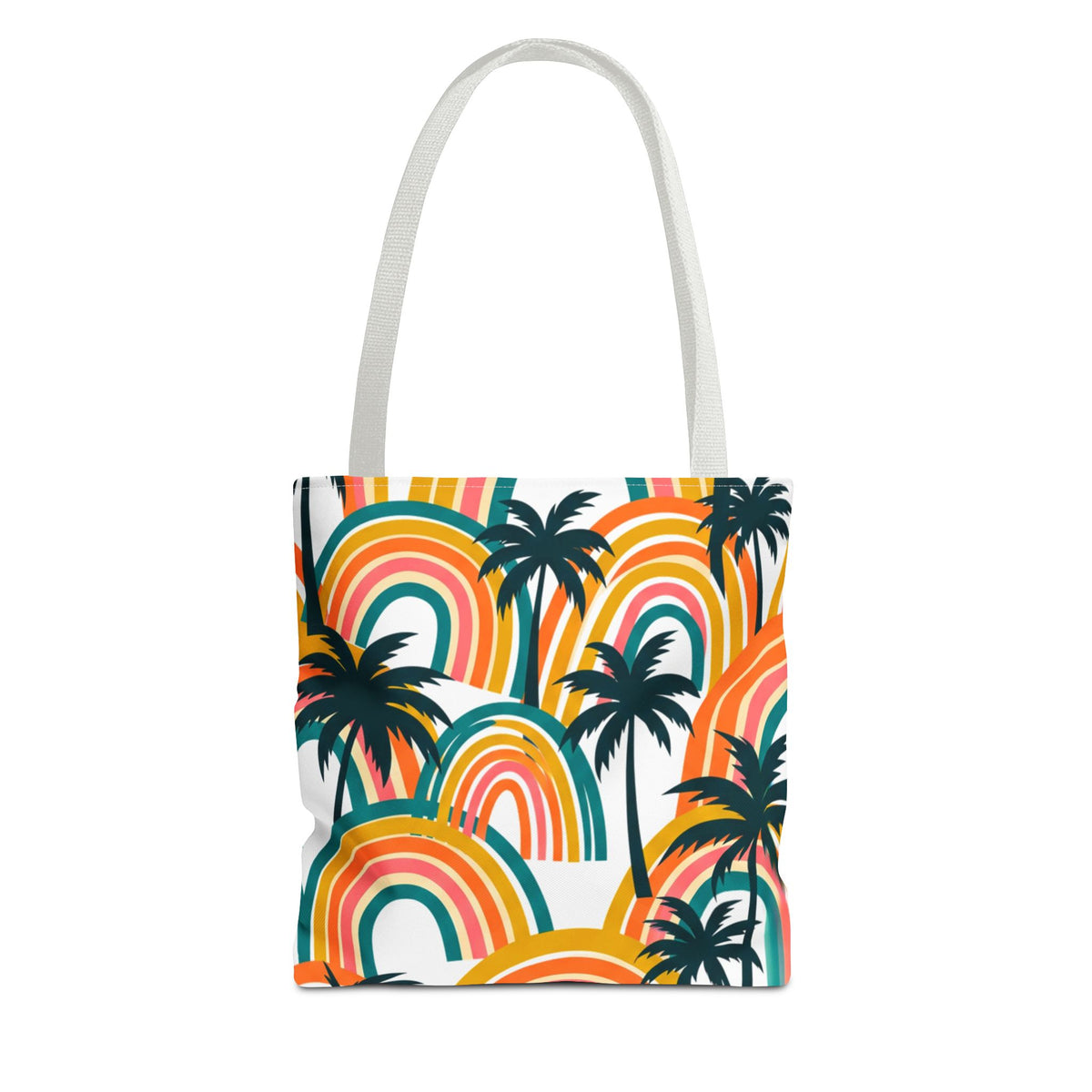 Rainbow Palms Hawaiian All-Over Tote Bag