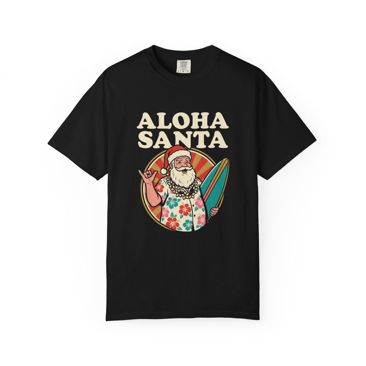Aloha Santa Hawaiian Christmas T-Shirt