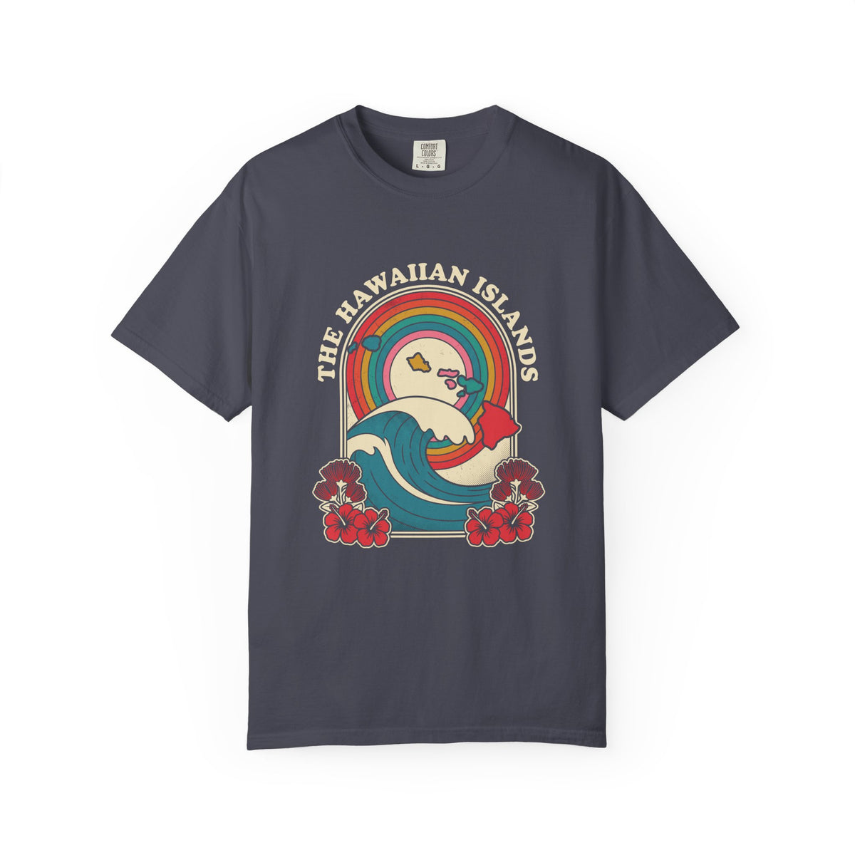 The Hawaiian Islands Retro Travel Poster T-Shirt