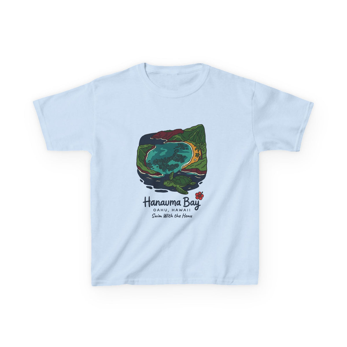 Hanauma Bay Oahu Hawaii Vintage Travel Graphic Kids T-Shirt