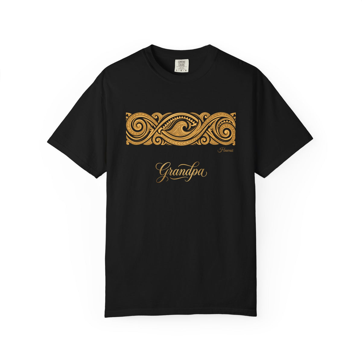 Hawaiian Tapa Wave Matching Family Grandpa T-Shirt