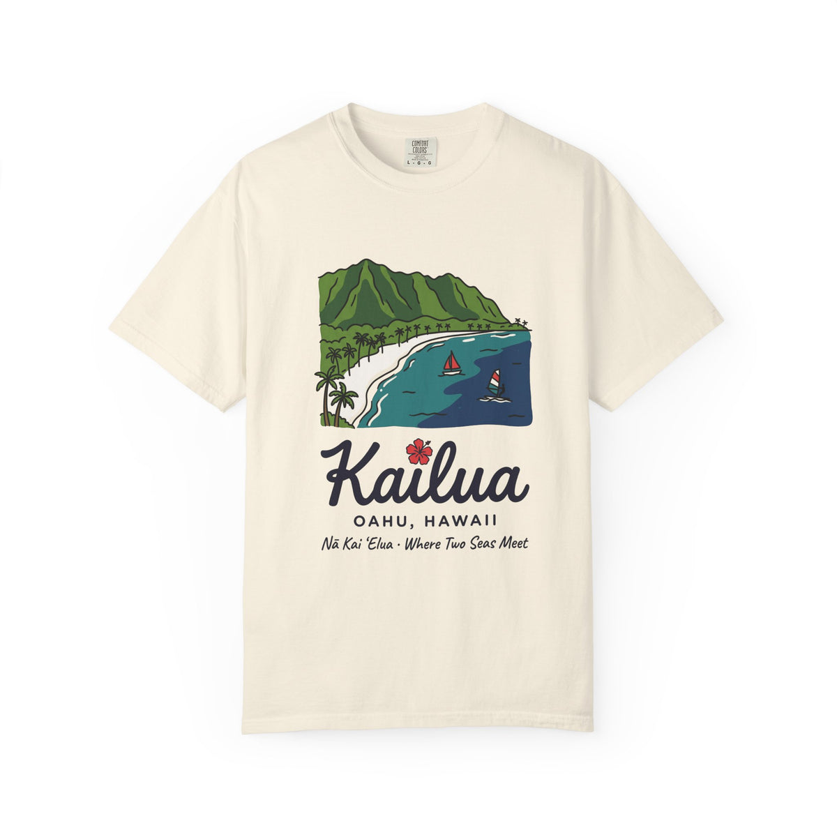 Kailua Beach Oahu Hawaii Vintage Travel Graphic T-Shirt
