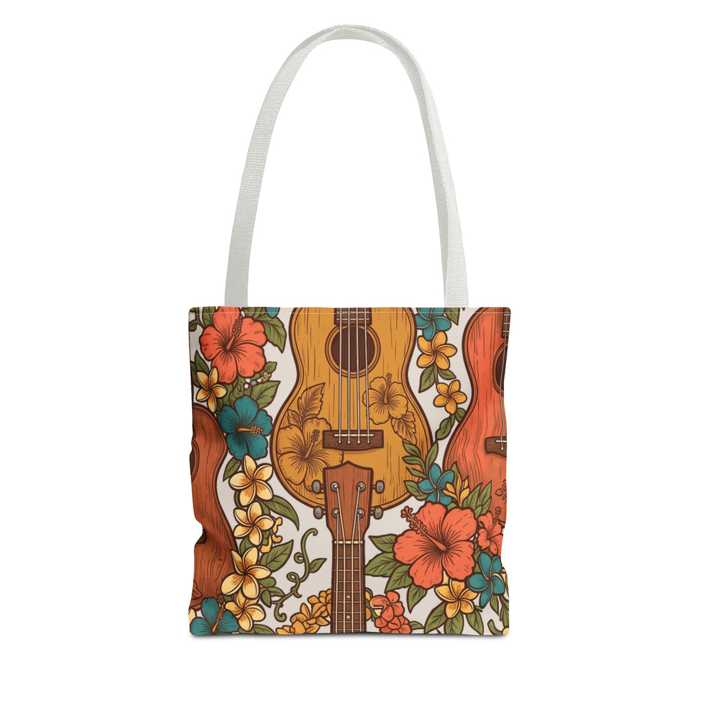 Ukulele & Lei Hawaiian All-Over Tote Bag