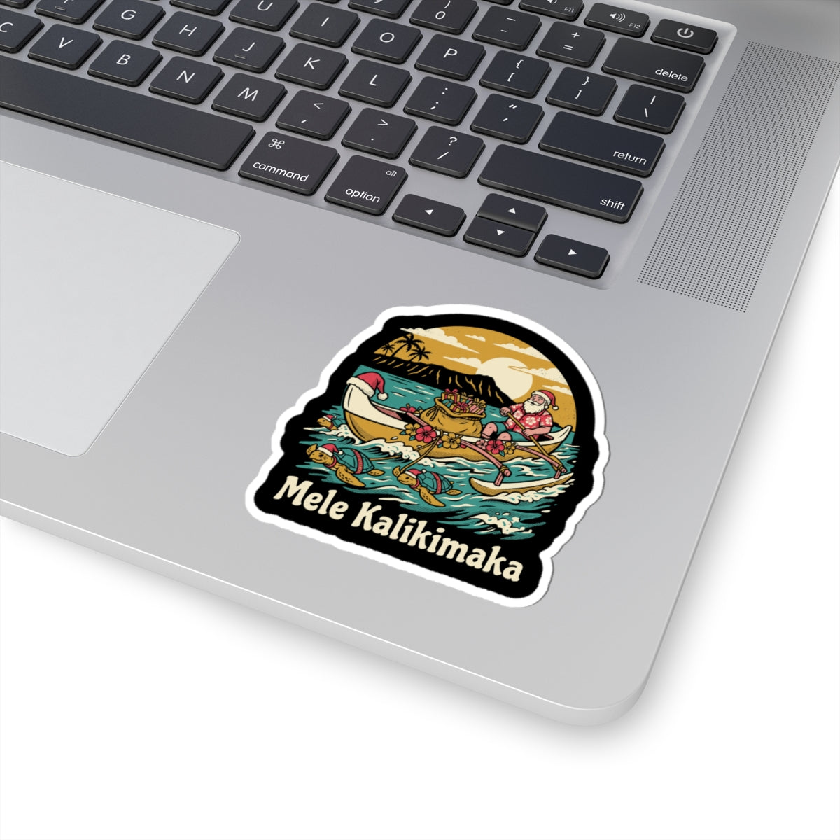 Honu Sleigh Hawaiian Christmas Sticker
