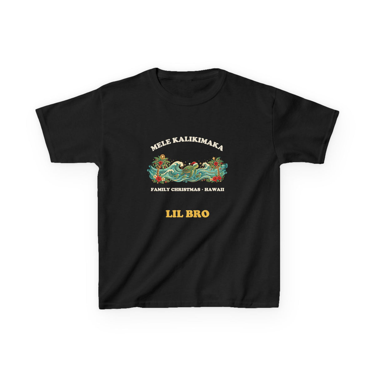 Mele Kalikimaka Hawaiian Family Christmas Lil Bro Kids T-Shirt