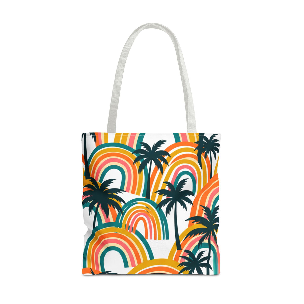Rainbow Palms Hawaiian All-Over Tote Bag
