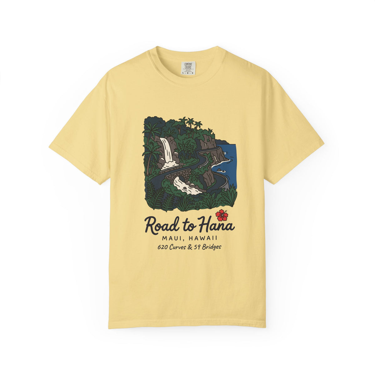 Road to Hana Maui Hawaii Vintage Travel Graphic T-Shirt