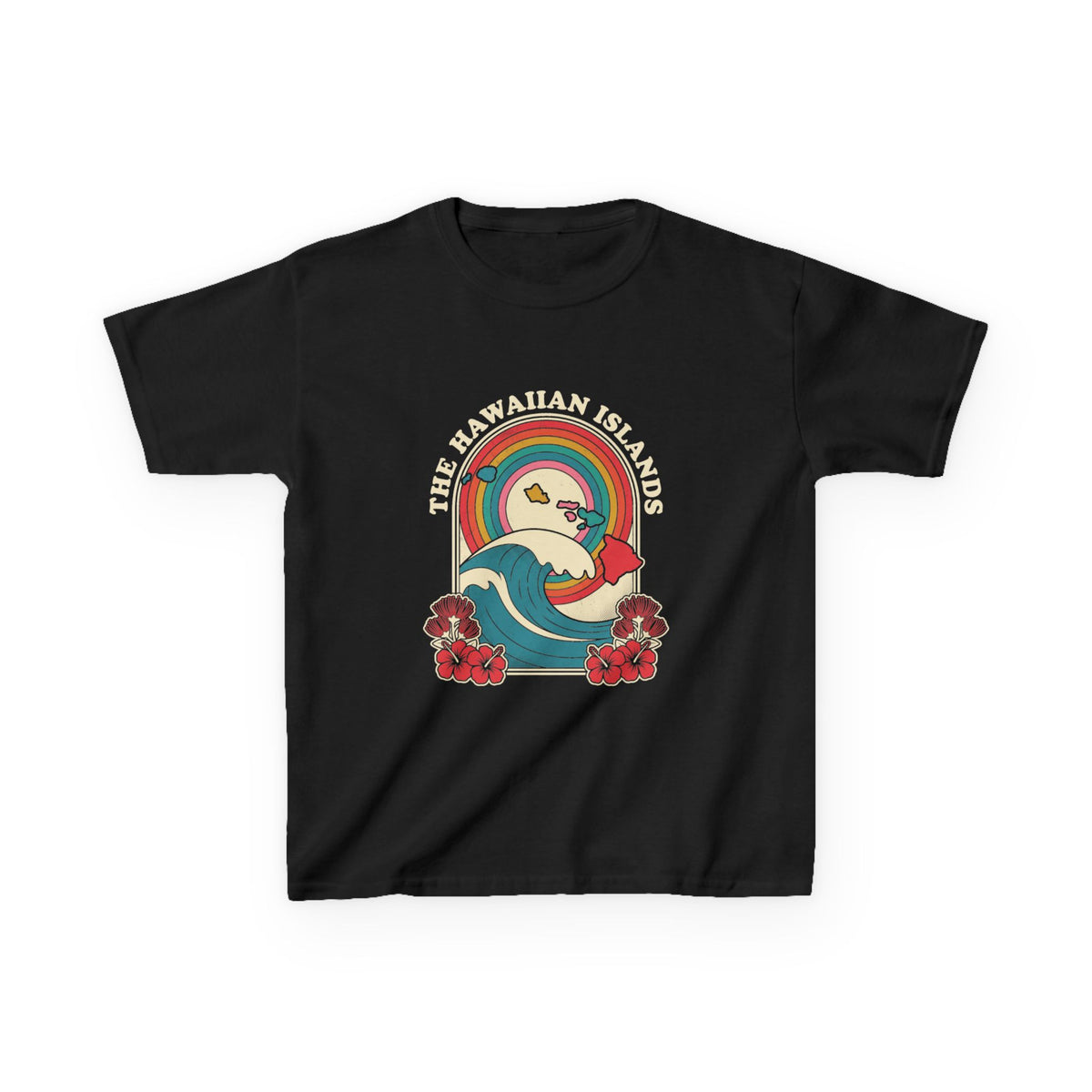 The Hawaiian Islands Retro Travel Poster Kids T-Shirt