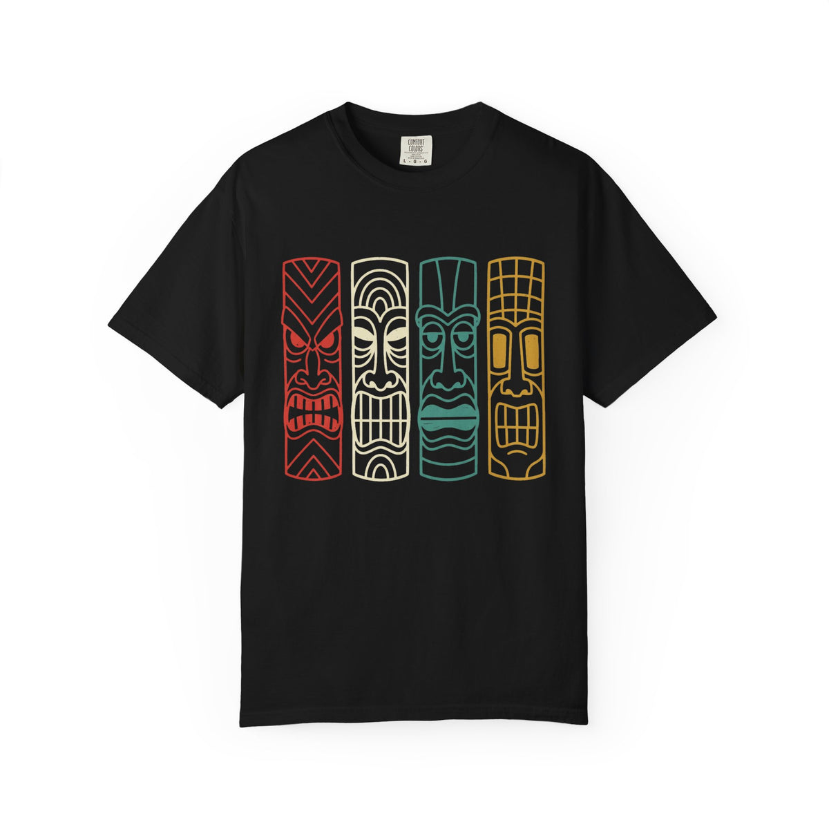 Vintage Tiki Mask Graphic T-Shirt