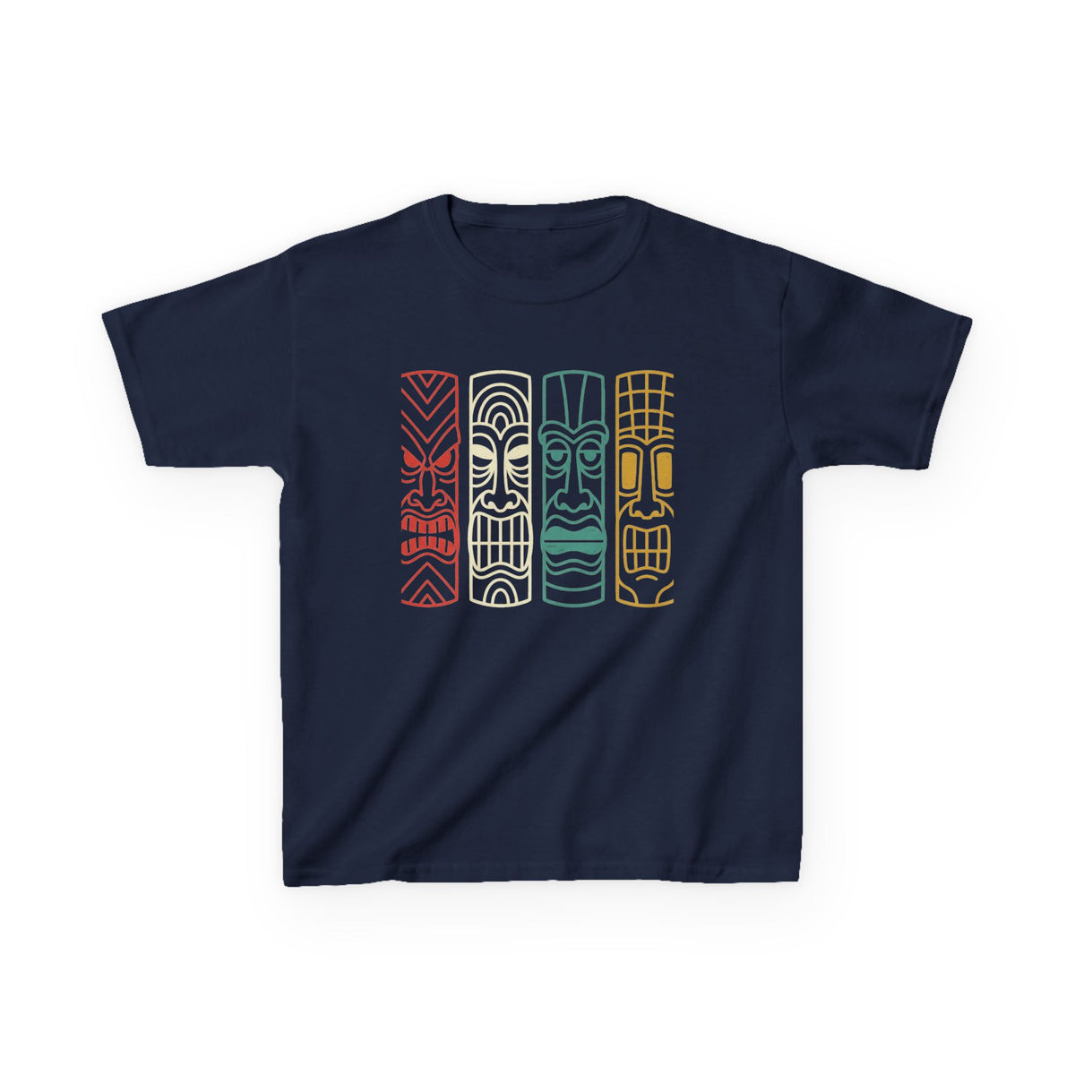 Vintage Tiki Mask Graphic Kids T-Shirt