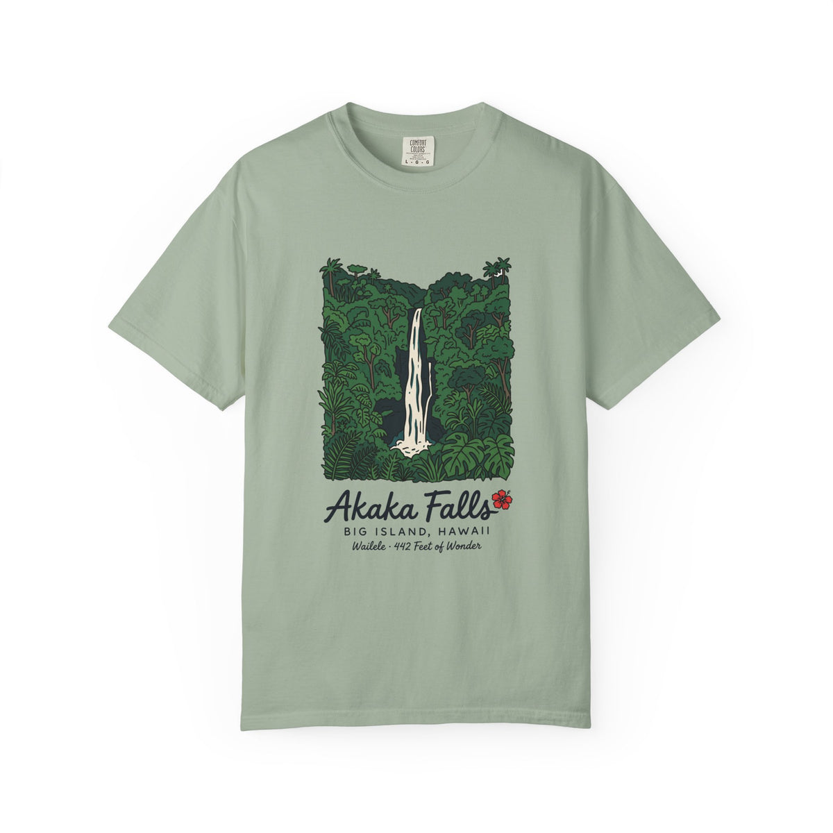 Akaka Falls Big Island Hawaii Vintage Travel Graphic T-Shirt