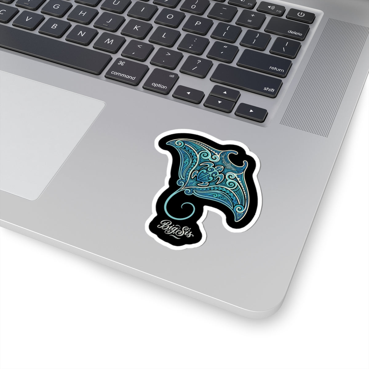 Polynesian Manta Family Big Sis Sticker