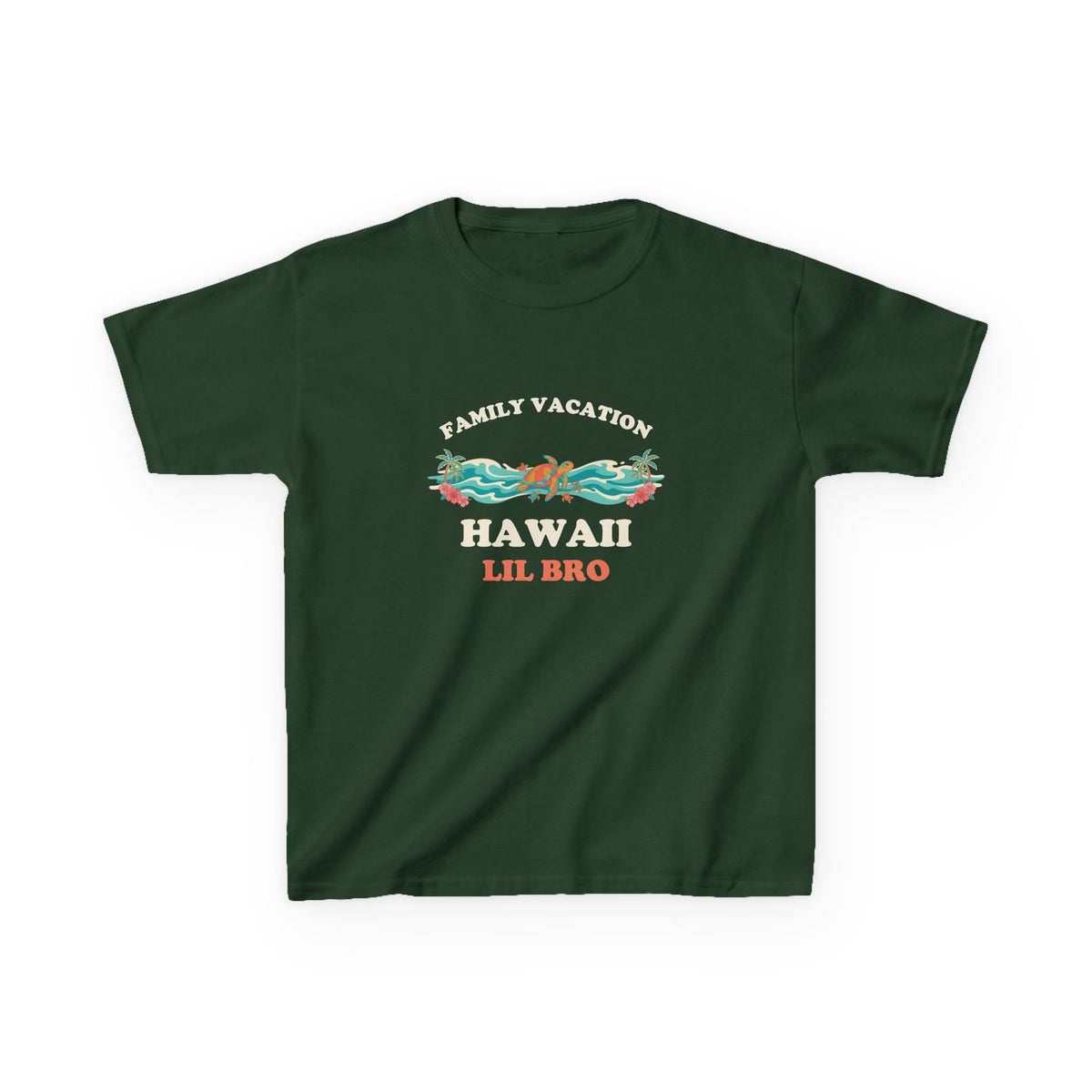 Hawaii Family Vacation Lil Bro Matching Sea Turtle Kids T-Shirt
