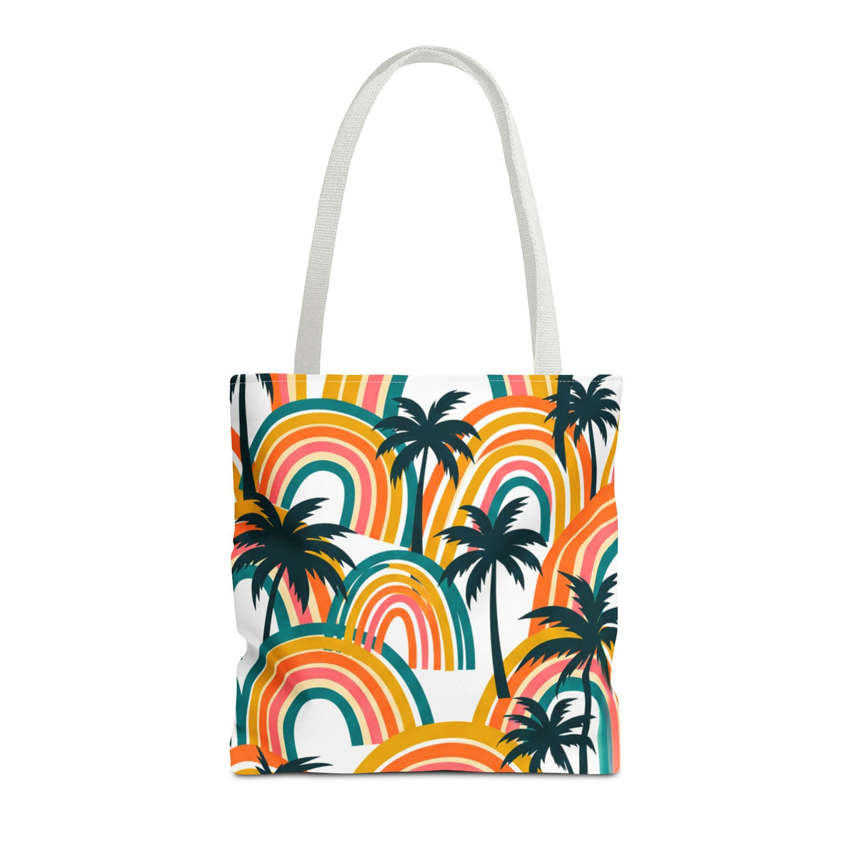 Rainbow Palms Hawaiian All-Over Tote Bag