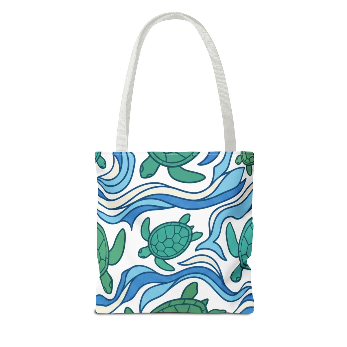 Honu Sea Turtle Waves Hawaiian All-Over Tote Bag